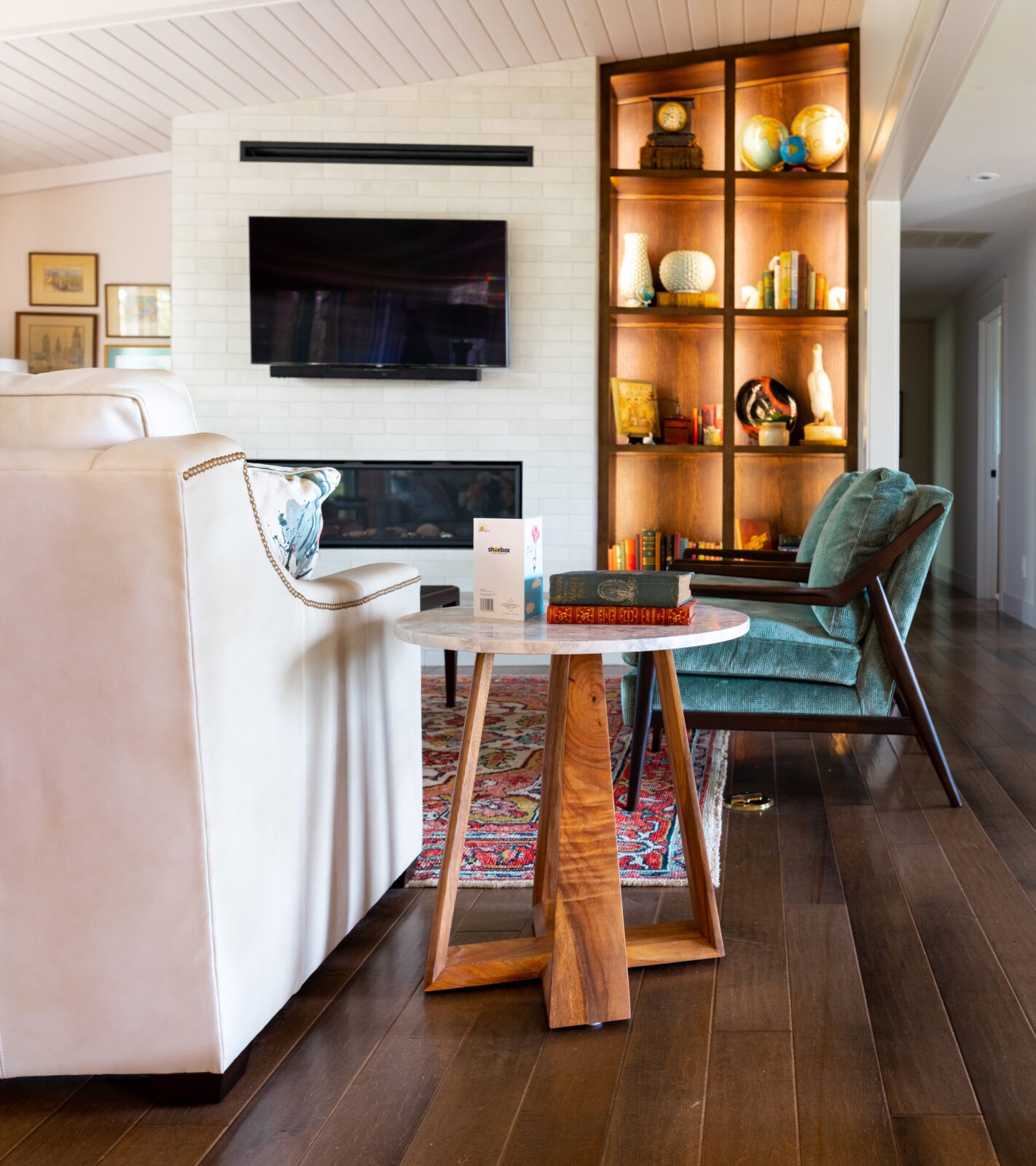 Hardwood floors in living room | Carpetland USA