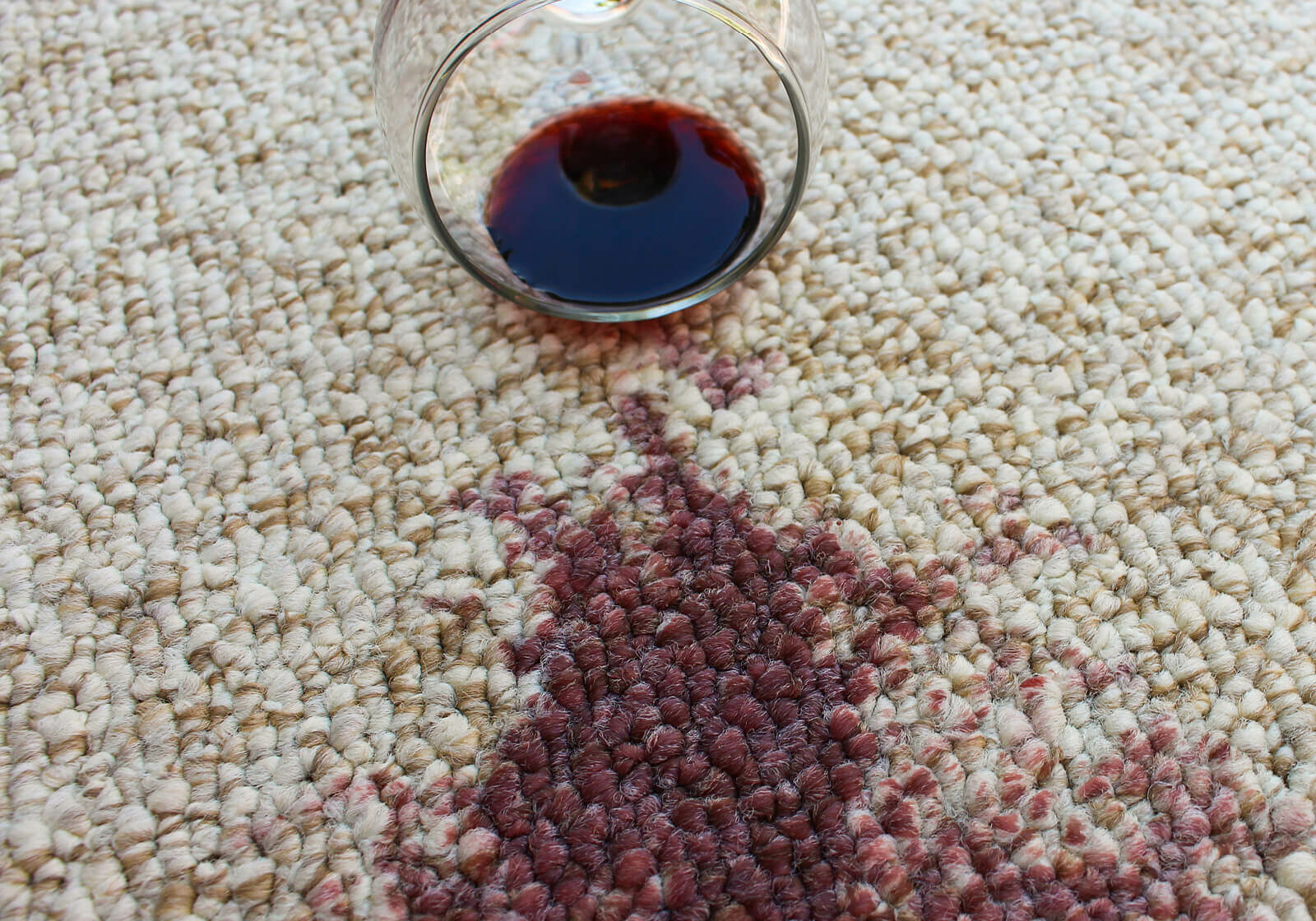 Wine spilled on carpet | Carpetland USA